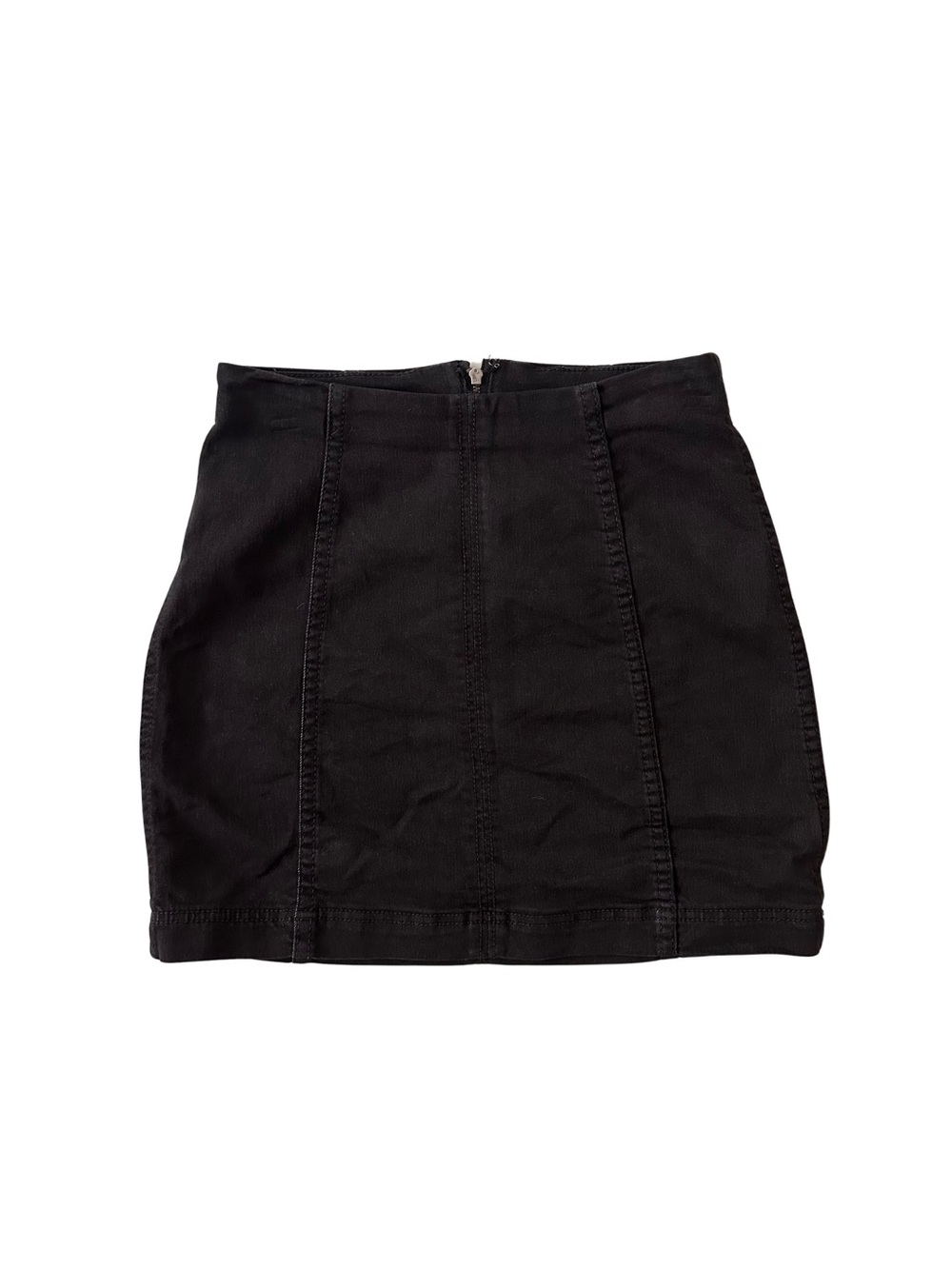 Free People Modern Femme Denim Mini Skirt Black Size 2
